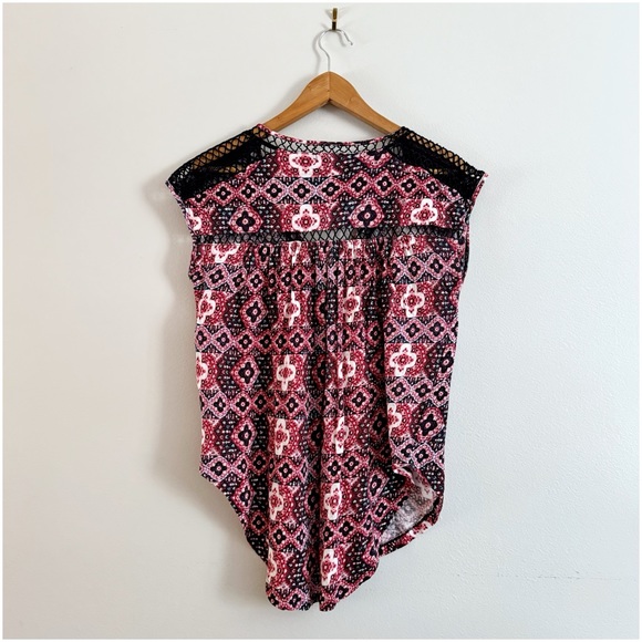 Lucky Brand Moroccan Tile Print Tee S - Picture 7 of 15